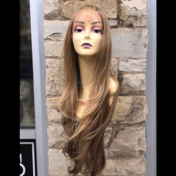 Blonde mix Ponytail Wig Lacefront realistic Look - Picture 8 of 9